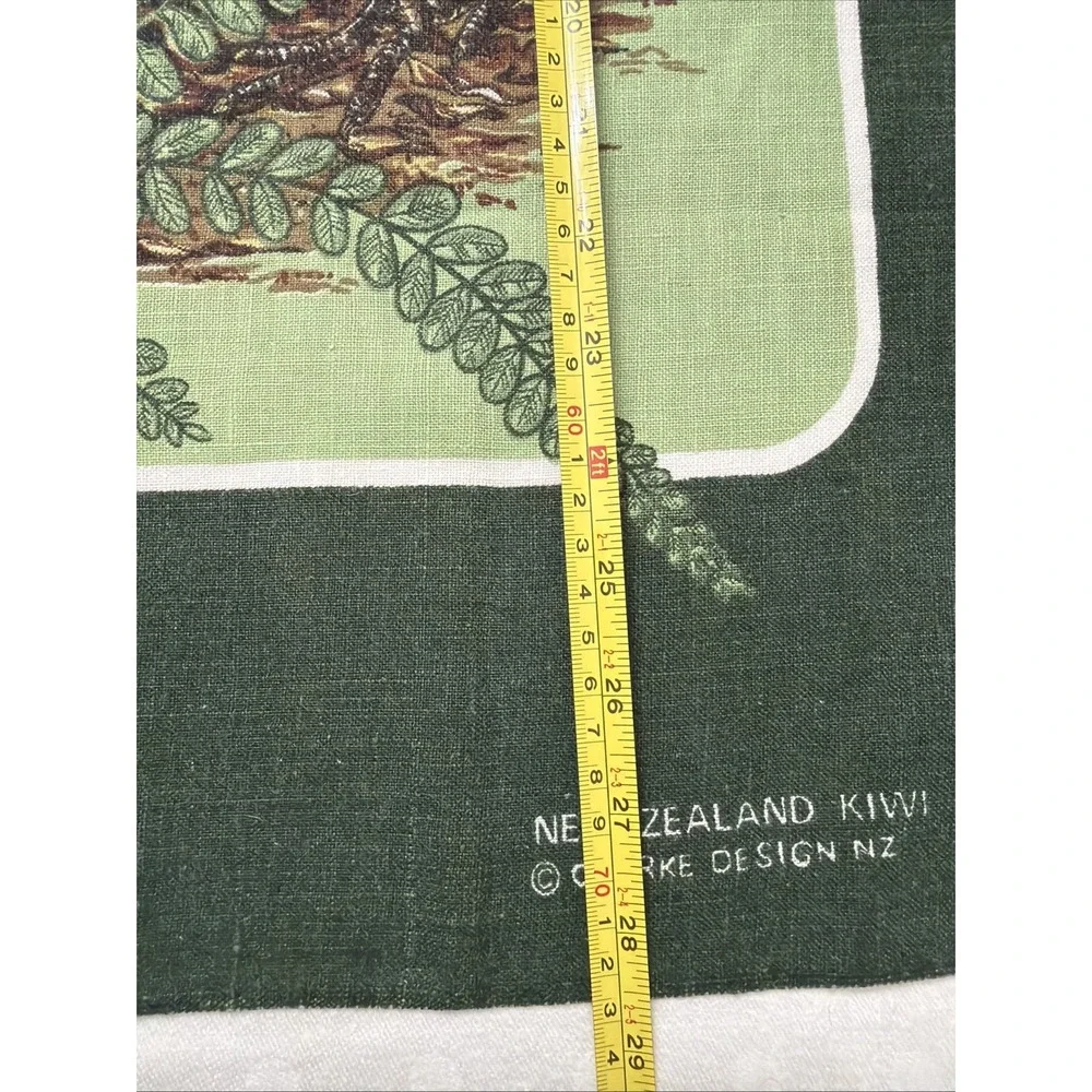 New Zealand Kiwi Tea Towel Kitchen Cotton Linen Clark Design Vintage EUC